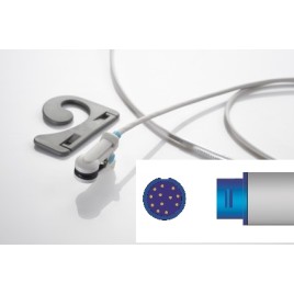 Czujnik SPO2 wielokrotnego użytku - klips na ucho, dla dorosłych, typu HP / Philips, długość 3 m, wtyczka 12 pin