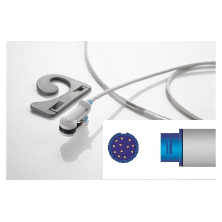 Czujnik SPO2 wielokrotnego użytku - klips na ucho, dla dorosłych, typu HP / Philips, długość 3 m, wtyczka 12 pin