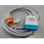 Wielorazowy kabel EKG - główny, 5 odpr, wtyk 12 pin, z rezystorem, typu Emtel FX 3000.