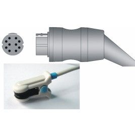 Czujnik SPO2 wielokrotnego użytku - klips na ucho, dla dorosłych, typu Datex Ohmeda, długość 3 m.