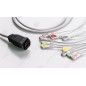 Kabel kompletny z 10 odprowadzeniami do ZOLL, zatrzask, IEC
