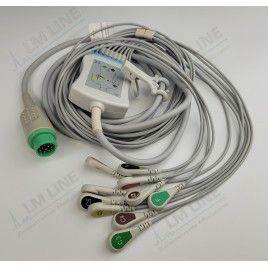 Kabel kompletny z 10 odprowadzeniami zatrzask, Fukuda Denshi, IEC