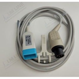 Reusable ECG Trunk Cable, Type Critikon Dinamap, 3 Leads, 6 Pin Plug