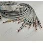 Wielorazowy kabel EKG - kompletny, 10 odprowadzeń, wtyk 15 pin, do Philips PageWriter TC10, banan 4mm, z rezystorem.