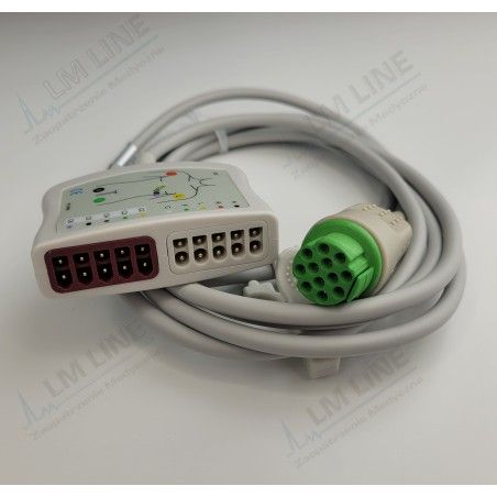 Wielorazowy kabel EKG - główny, 10 odpr, wtyk 12 pin, odpowiedni do M1099319