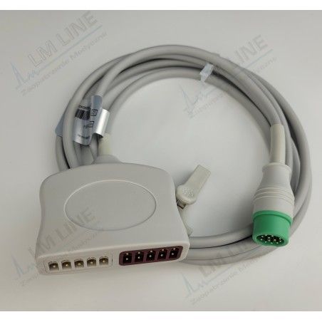 Wielorazowy kabel EKG - główny, 10 odpr, wtyk 12 pin, odpowiedni do EDAN