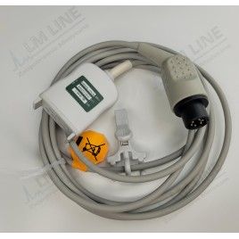 Wielorazowy kabel EKG - główny, 5 odpr, wtyk 6 pin, typu Nihon Kohden.