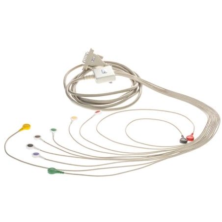 Kabel EKG KEKG-51 v.004 do badań wysiłkowych, 10-przewodowy, zatrzask, dł. 3 m, do modułu EKG w bieżni Aspel B612, produkt...