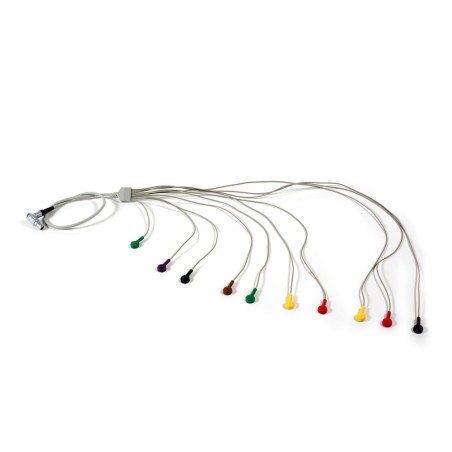 Kabel EKG do holtera 12-kanałowego SEER / Cardiomem 3000, okrągła wtyczka, kolorystyka IEC, dł. 130 cm, oryginał