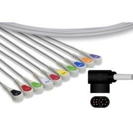 Kabel kompletny z 10 odprowadzeniami do ZOLL X-series, R-series, zatrzask, IEC