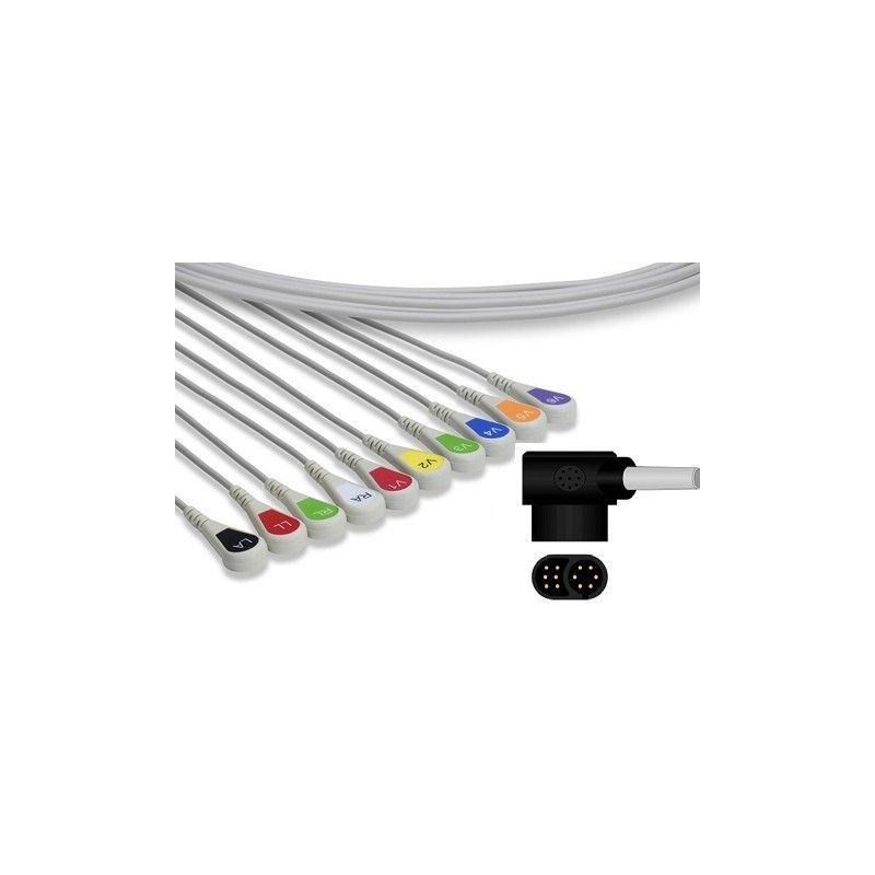 Kabel kompletny z 10 odprowadzeniami do ZOLL X-series, R-series, zatrzask, IEC