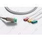 Wielorazowy kabel EKG - kompletny, 3 odprowadzeniowy, wtyk 12 pin, typu BCI/Biolight, klamra .