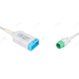 Reusable ECG Trunk Cable, Type Comen, 3 Leads, 12 Pin Plug