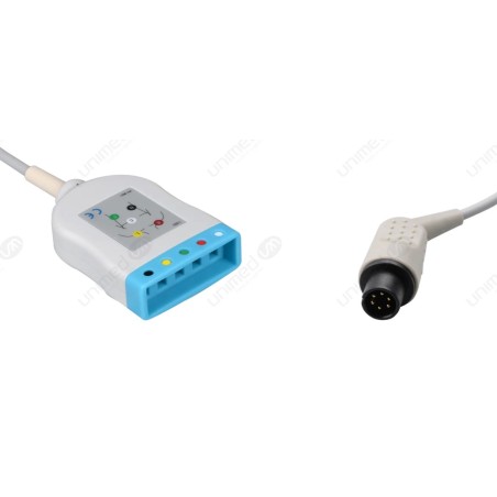 Wielorazowy kabel EKG - główny, 5 odpr., wtyk 6 pin AAMI, do odprowadzeń typu Philips AA