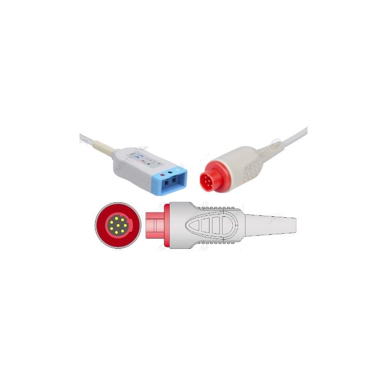 Wielorazowy kabel EKG, główny do BIONET BM3 plus, na 3 odprowadzenia,kolor IEC, odpowiedni do B-CBL-N1