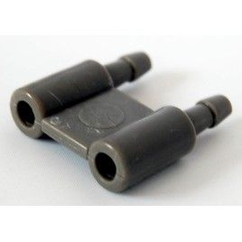 Connector for disposable cuffs, double hoses, female