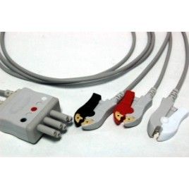 Colin Compatible Reusable ECG Lead Wire - IEC 3 leads grabber