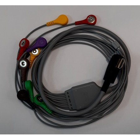 Wielorazowe odprowadzenia EKG -do holtera OXFORD DMS 300-4A, 10 odpr. zatrzask, wtyczka HDMI, oryginalny