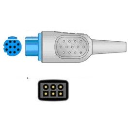 Wielorazowy kabel EKG - główny, 3 odpr, wtyk 10 pin, typu.Datex Cardiocap