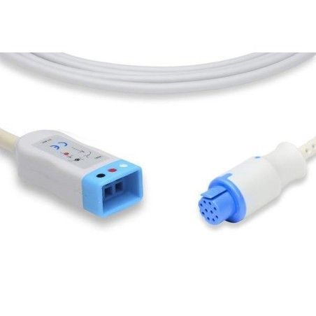 Wielorazowy kabel EKG - główny, 3 odpr, wtyk 10 pin, typu Artema S&W.