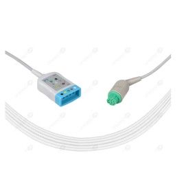 Wielorazowy kabel EKG - główny, 5 odpr, wtyk 10 pin, typu Datex Cardiocap.