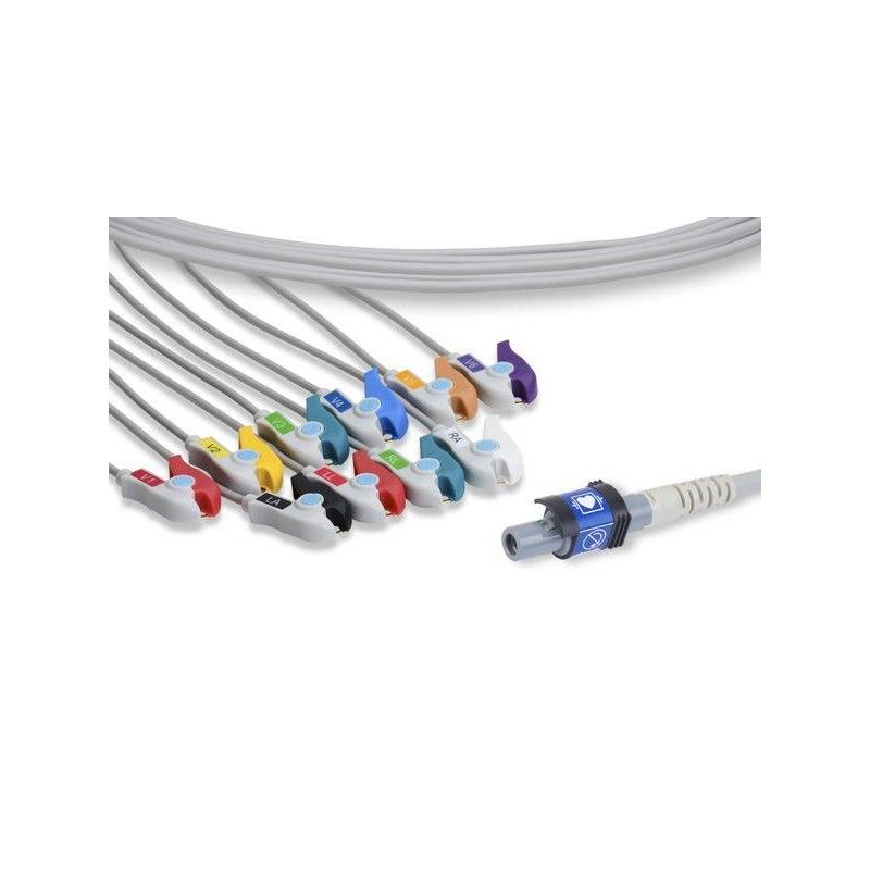 Wielorazowy kabel EKG - 10 odpr., klamra, do Welch Allyn Cardioperfect