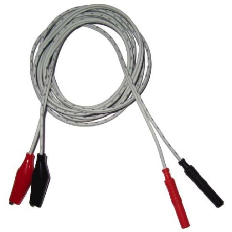 Kabel przedłużający do analizatorów rytmu serca, wtyczka 2 mm z z osłonką, dł. 200 cm, szary, sterylny