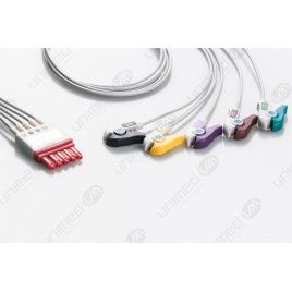 Hp/Philips Compatible Reusable ECG Lead Wire 0,9m 5 leads grabber