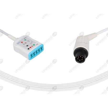 Wielorazowy kabel EKG - główny, 5 odpr, wtyk 6 pin, typu AAMI.