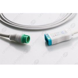 Wielorazowy kabel EKG - główny na 3 odpr, wtyk 12 pin, typu Mindray.