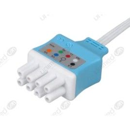 Disposable ECG, 3-lead Ribbon cable, Nihon Kohden type, grabber, 0,9 