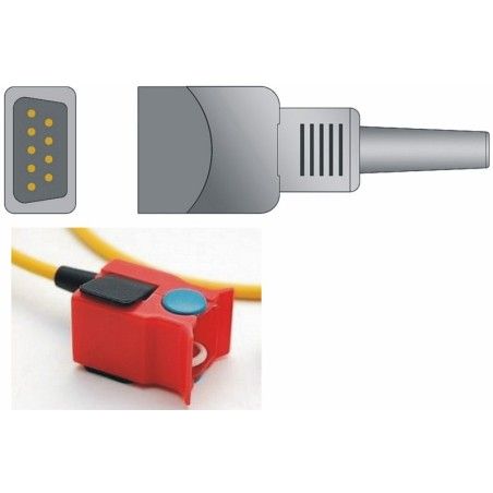 Reusable SPO2 Sensor, type BCI, Pediatric Finger Clip, 1.1m