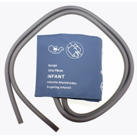 Reusable NIBP Pediatric Cuff, 2-wire, Circumference: 10-19 cm, Two-Layer with Bladder, No Connectors 