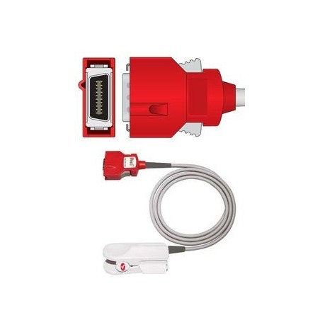 Czujnik SPO2 wielokrotnego użytku - silikonowy , dla dorosłych, typu RED DCI, długość 1,5 m.